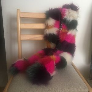 Aldo Multicoloured Faux Fur Scarf